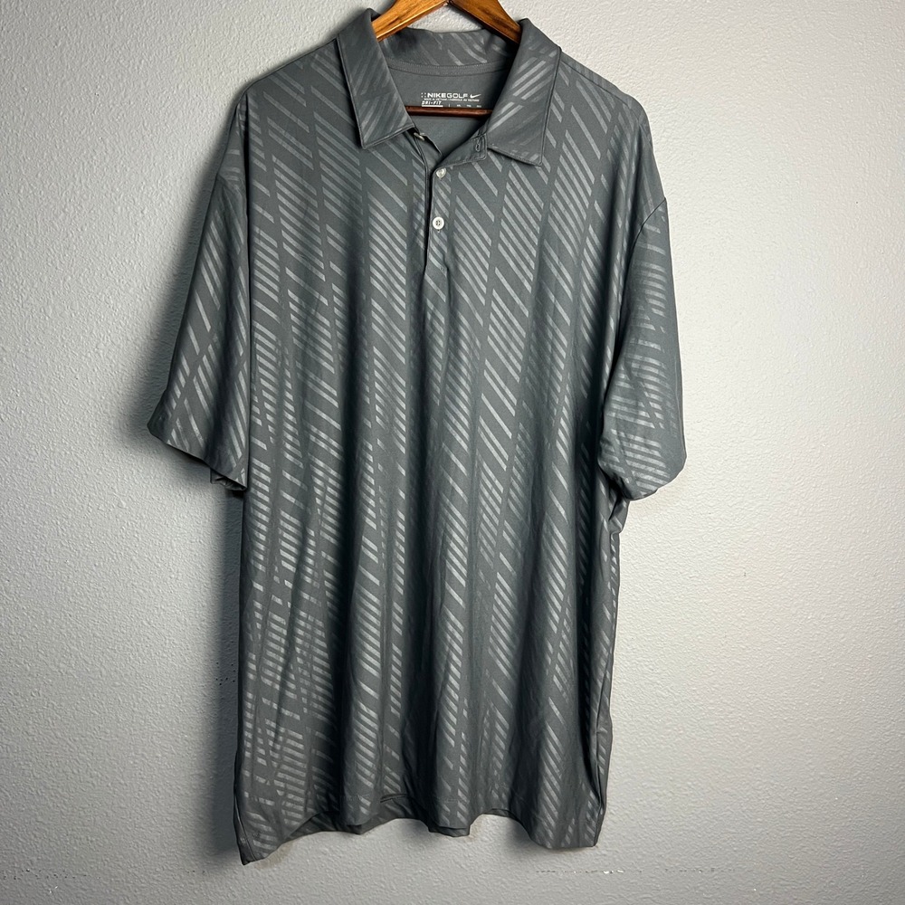 Nike Golf‎ Dri-FIT Performance Polo Shirt ST Fastening Systems Logo Size XXL
